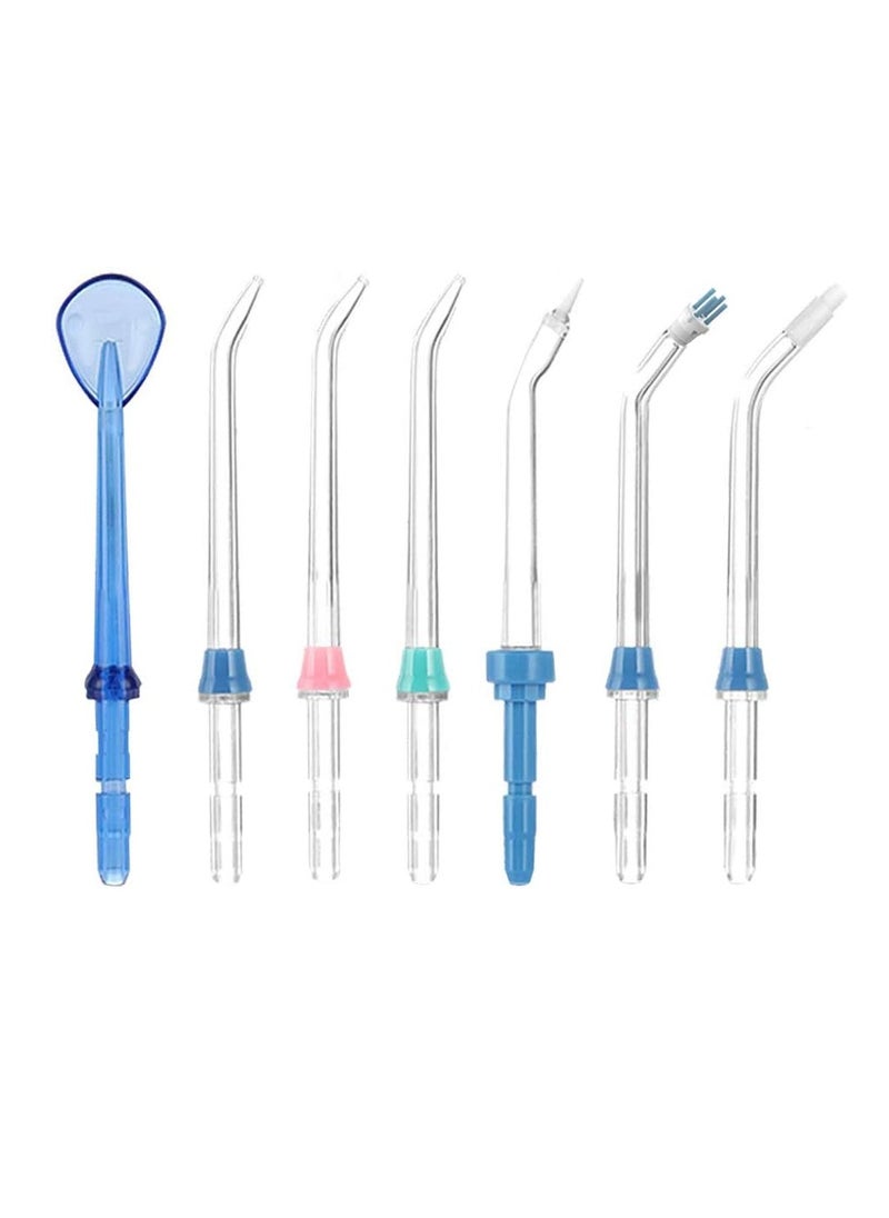 Dental Water Flosser nozzles, TUREWELL 7PCS Replacement Standard and Functional Jet Tips for Family Oral Irrigator FC165, FC168, FC169, FC166, FC163, FC162, FC188, FC288