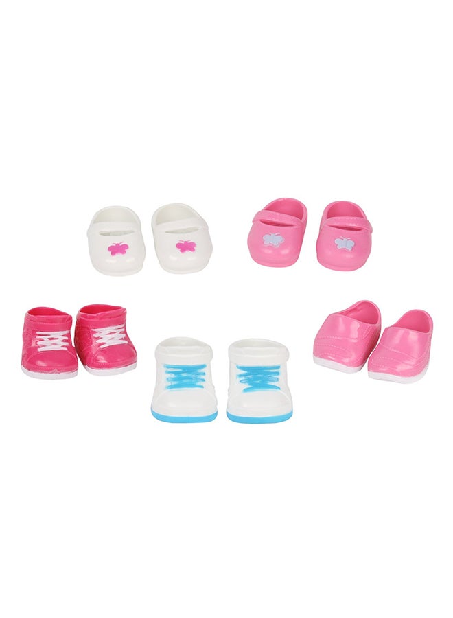 5-Pair Doll Shoe Set