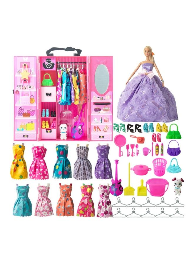 54-Piece Doll Clothes And Accessories Set