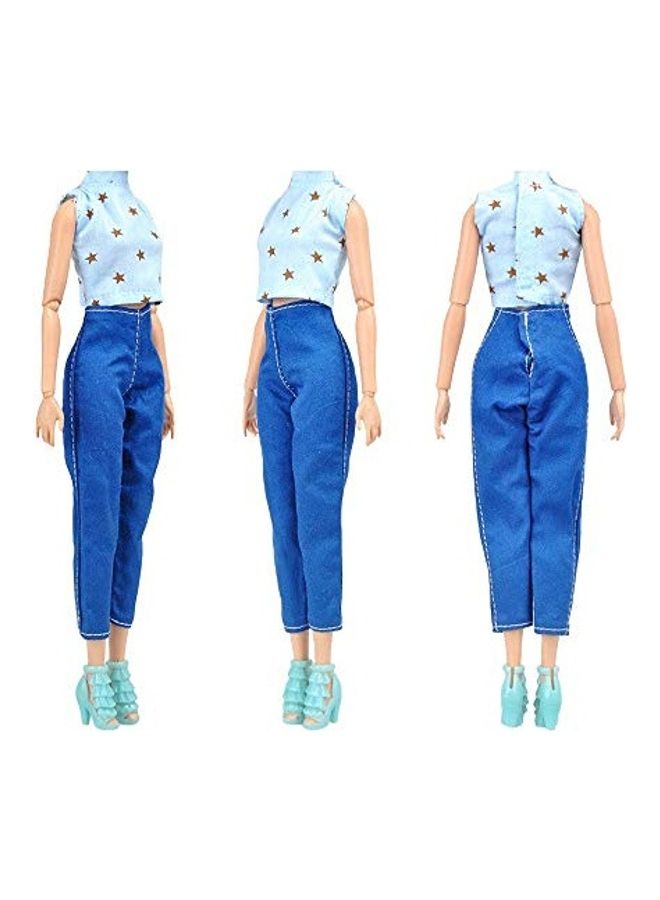 Set Of 5 Casual Outfit For Doll 5.90 x 3.93 x 1.96inch