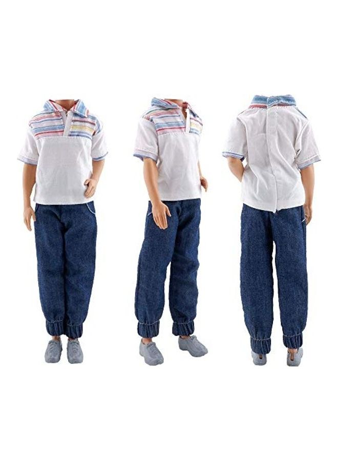 3 Sets Casual Wear Clothes With 3 Pair Shoes For 12 Inches Boy Dolls 6.89 x 4.92 x 1.85inch