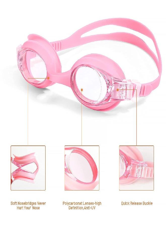 Arm Floaties for Kids,4 Pack Swim Trainer Floaties and Kid's Swimming Goggles with Anti-Fog and Anti-UV,PVC Arm Floaties Inflatable Swim Arm Bands Floater Sleeves Swimming Rings