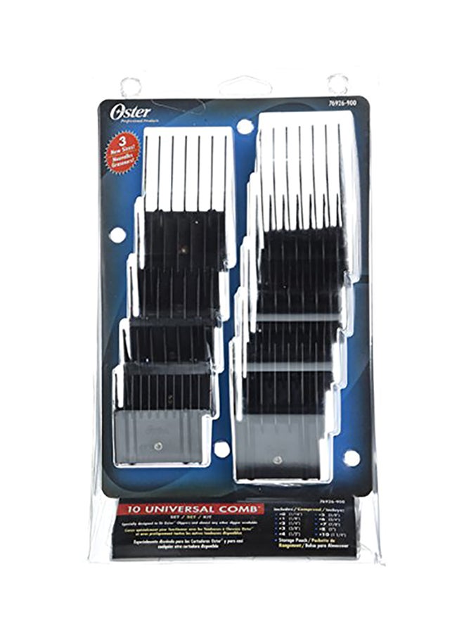 Professional 10 Comb Set Multicolour 10.5X6X3.25inch