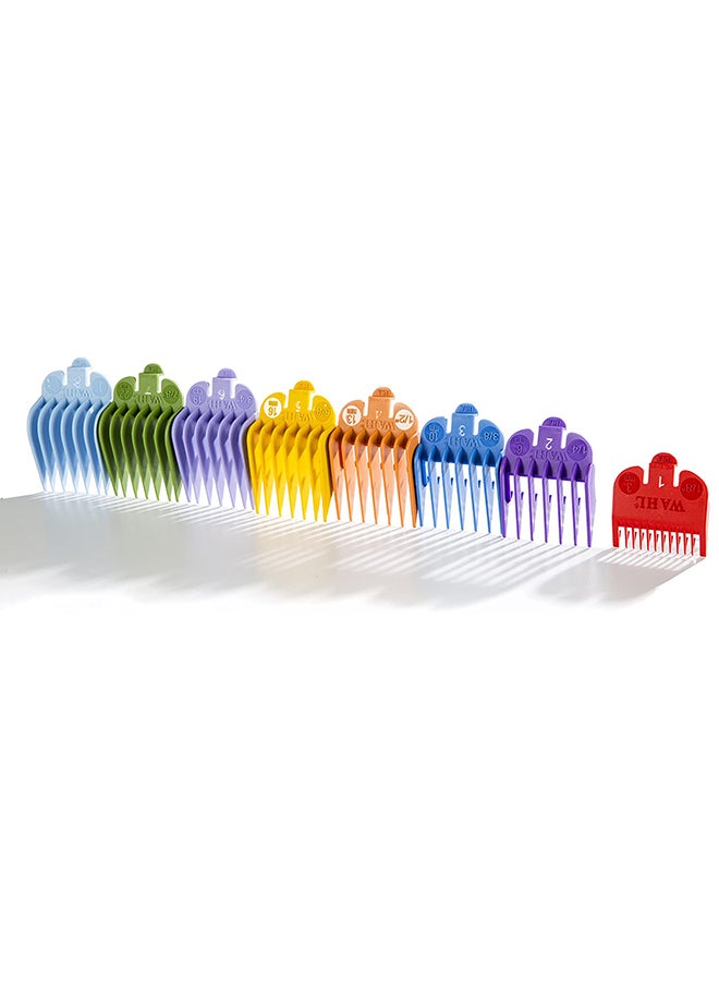 8-Piece Coded Guide Combs Set With Organizer Multicolour