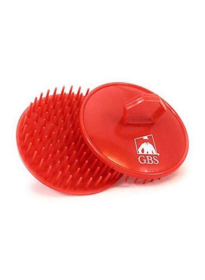 2-Piece Scalp Massage Brush Set Red/Black