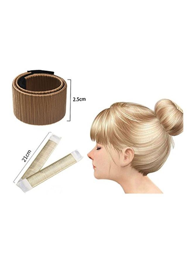 2-Piece Hair Bun Maker Brown/Black