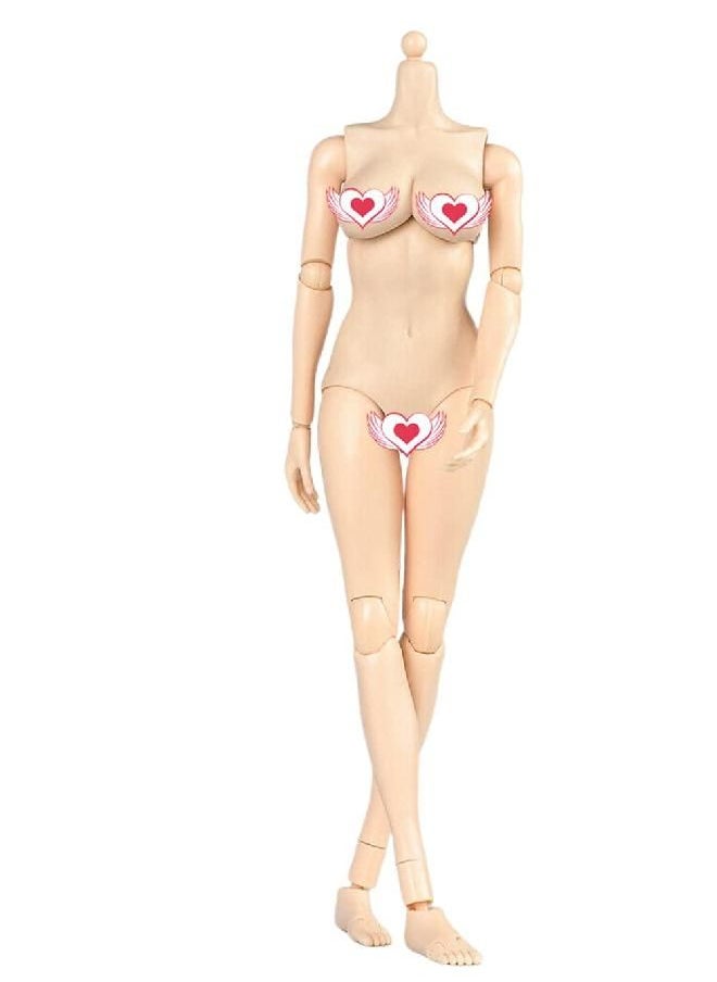 1/6 Scale Female Body, 12inch Female Pale Skin Huge Bust Flexible Action Figure Body Doll Collection