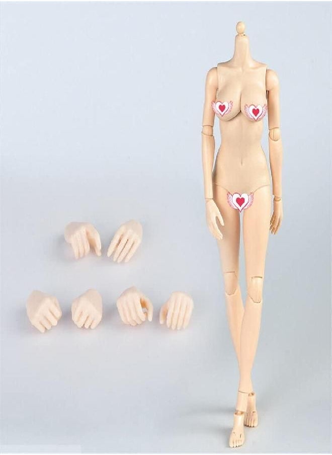 1/6 Scale Female Body, 12inch Female Pale Skin Huge Bust Flexible Action Figure Body Doll Collection