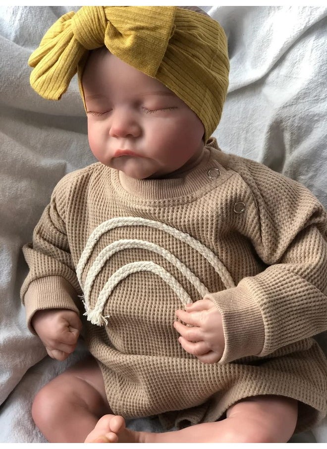 Reborn Baby Dolls 19Inch Soft Body Realistic Newborn Baby Dolls Real Life Doll With Clothes And Bottles Toys Set For Kids Age 3+