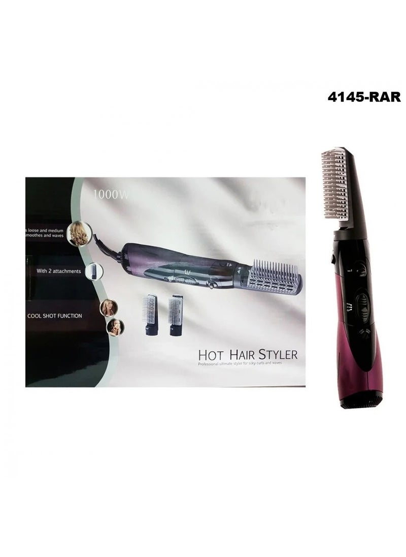 2 IN 1 Hair Styler - Hot Air Brush With 2 Temperatures Cool Air Setting Overheat Protection