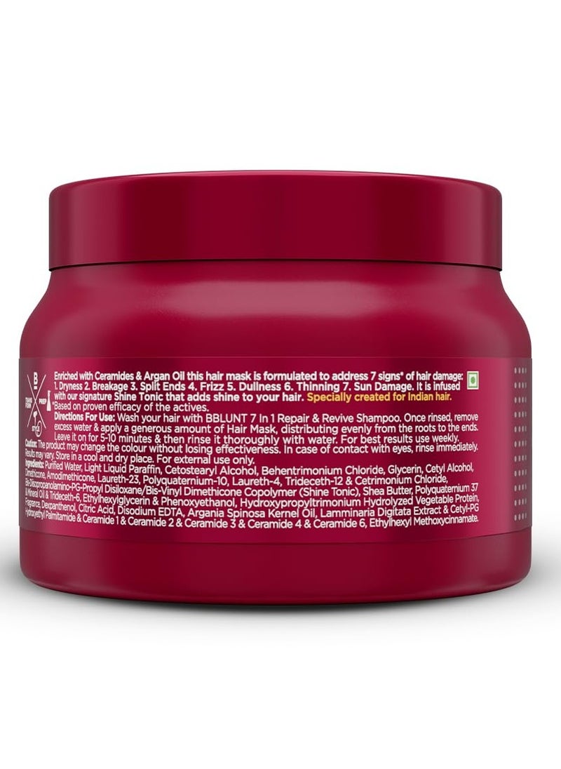 7 in 1 Repair & Revive Hair Mask for Upto 100% Damage Repair - 250g| Addresses 7 Signs of Hair Damage | Enriched with Ceramides & Argan Oil