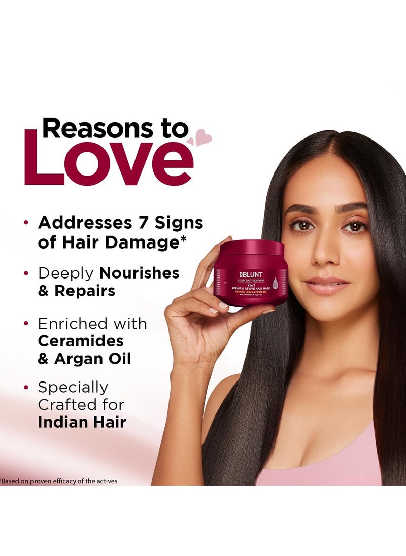 7 in 1 Repair & Revive Hair Mask for Upto 100% Damage Repair - 250g| Addresses 7 Signs of Hair Damage | Enriched with Ceramides & Argan Oil