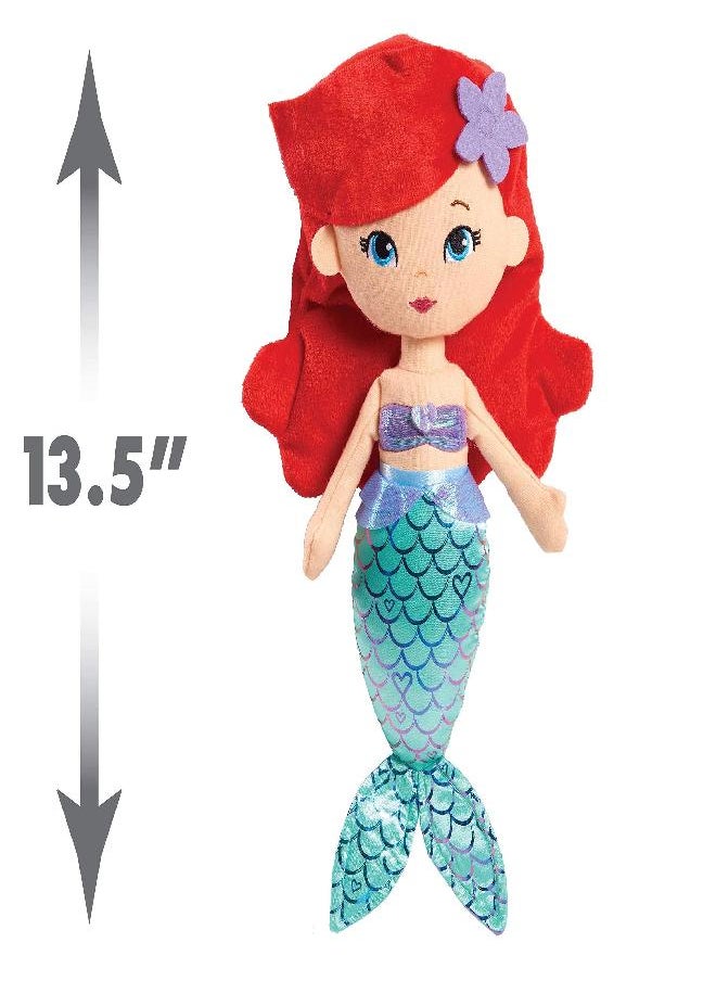 Disney Princess So Sweet Princess Ariel, 13.5-Inch Plush with Red Hair, The Little Mermaid, Officially Licensed Kids Toys for Ages 3 Up, Gifts and Presents by Just Play