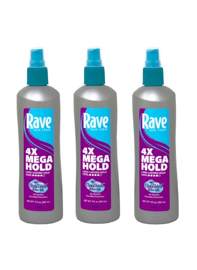 Ck Of Rave 4X Mega Unscented Pump Hairspray, 11 Fl Oz