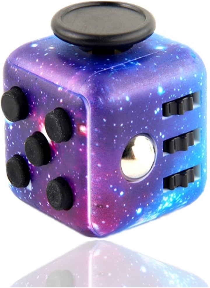 Stress Relief Toy Cubes, Anti-Stress Cube Toys, Galaxy Sensory Toys for Stress Relief, Suitable for Adults and Kids to Relieve Anxiety (Starry Sky 2PC)