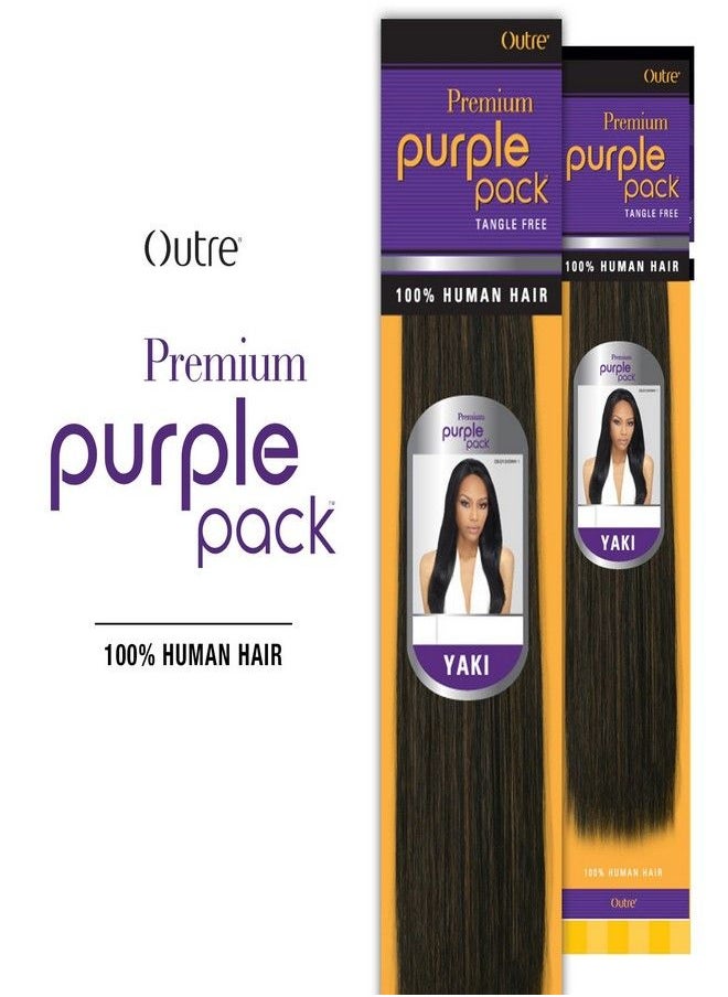 2-PACK DEALS ! Outre Human Hair Weave Premium Purple Pack Yaki (14