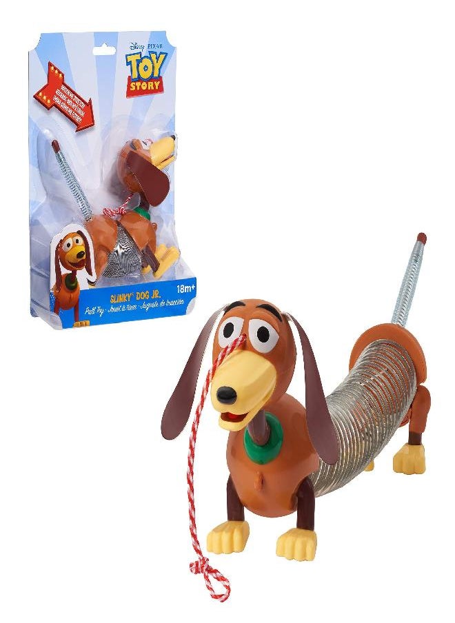 Disney and Pixar Toy Story Slinky Dog Jr Pull Toy, Toys for 3 Year Old Girls and Boys, by Just Play