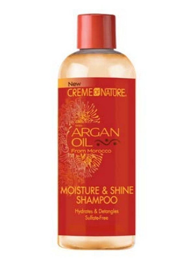 Argan Oil Shampoo by Creme of Nature, Moisture & Shine Shampoo, Sulfate Free Hair Care Formula, Nourishes, Hydrates, Detangles, 12 fl. oz.