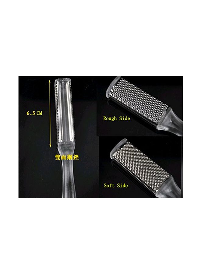 Double Sided Foot Rasp File Clear/Silver