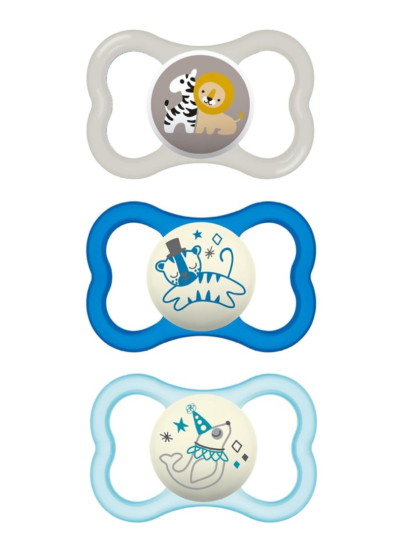 Air Day And Night Baby Pacifier For Sensitive Skin Glows In The Dark 3 Pack 16+ Months Boy 3 Count Pack Of 1