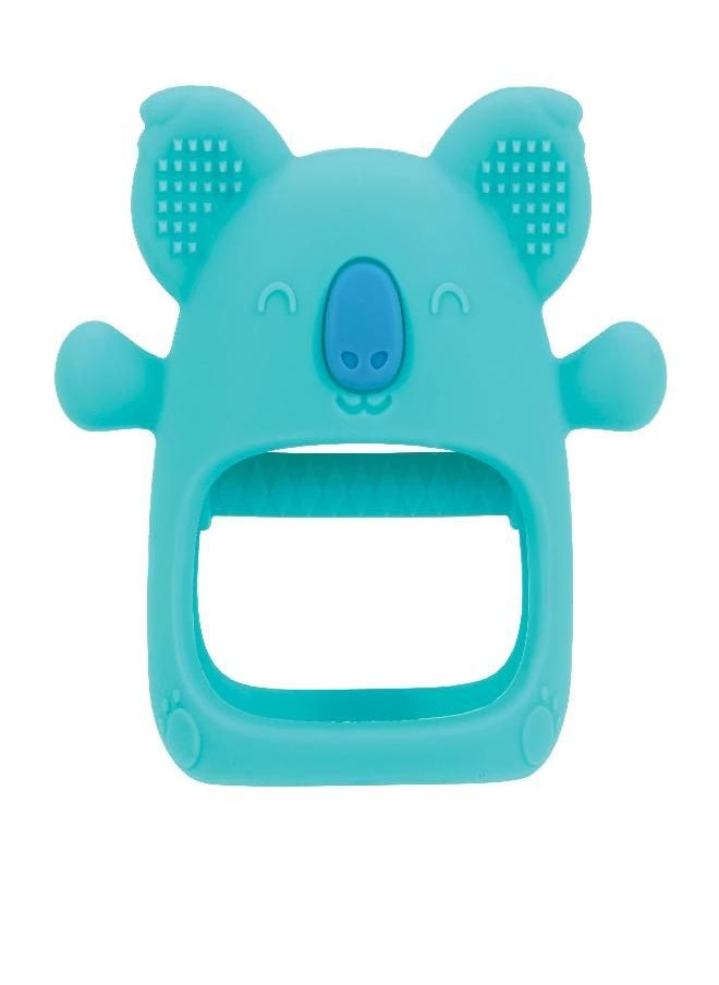 Nuby Silicone Wrist Grip Teething Mitten - 3+ Months, Hippo
