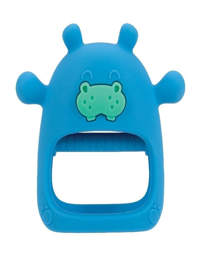 Nuby Silicone Wrist Grip Teething Mitten - 3+ Months, Hippo