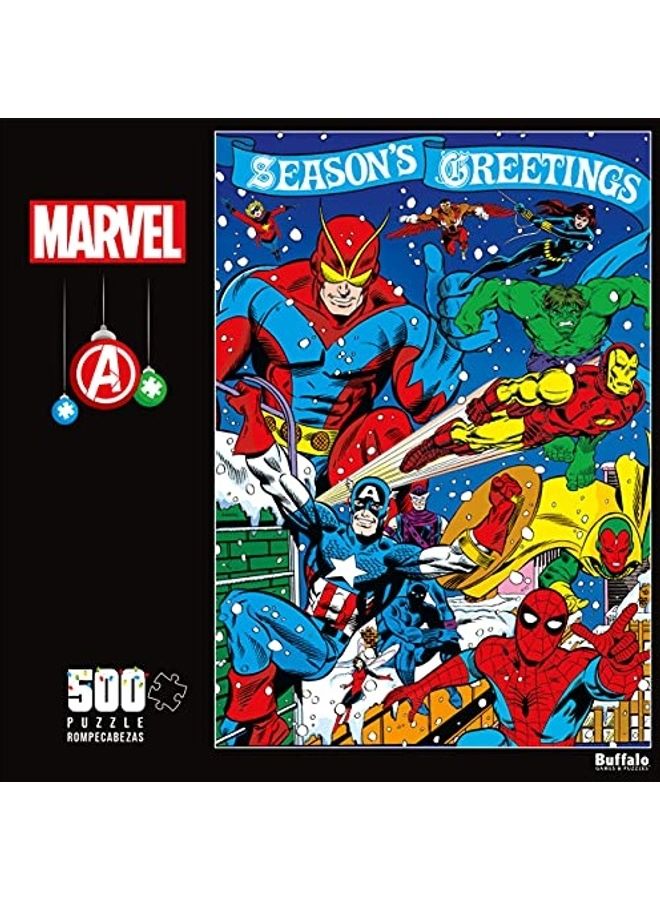 500-Piece Seasons Greetings Jigsaw Puzzle Set 21.inch