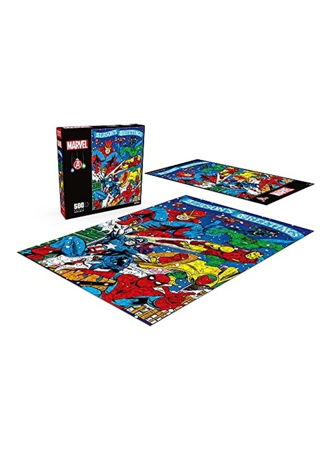 500-Piece Seasons Greetings Jigsaw Puzzle Set 21.inch