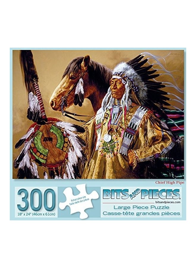 300-Piece Chief High Pipe Horse Native American Jigsaw Puzzles Set