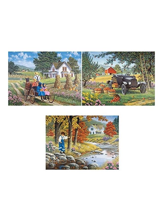 Pack Of 3 300-Piece Stepping Stones Jigsaw Puzzle 18x24inch