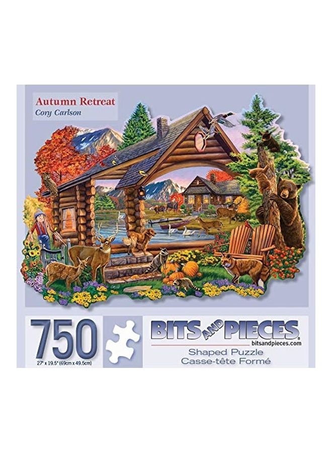 750-Piece Autumn Retreat Nature Animal Flowers Trees Lake Mounatin Jigsaw Puzzles Set