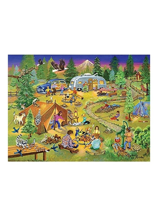 500-Piece Camping With Grandma And Gramps Jigsaw Puzzles Set