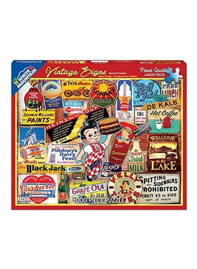 1000-Piece Vintage Signs Jigsaw Puzzle Set