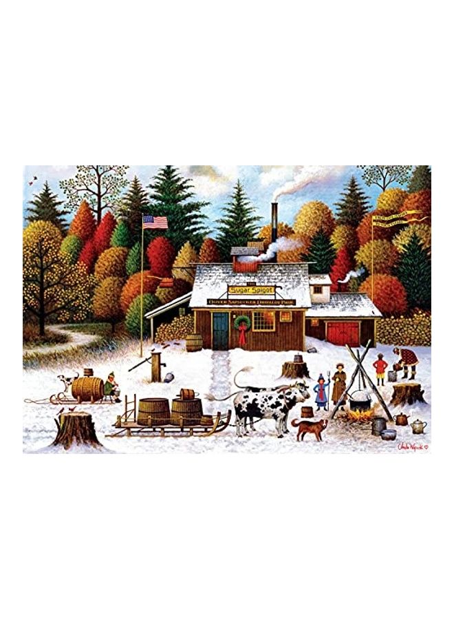 300-Piece Charles Wysockivermont Maple Tree Tappers Jigsaw Puzzles Set