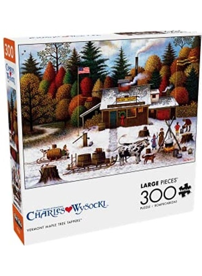 300-Piece Charles Wysockivermont Maple Tree Tappers Jigsaw Puzzles Set