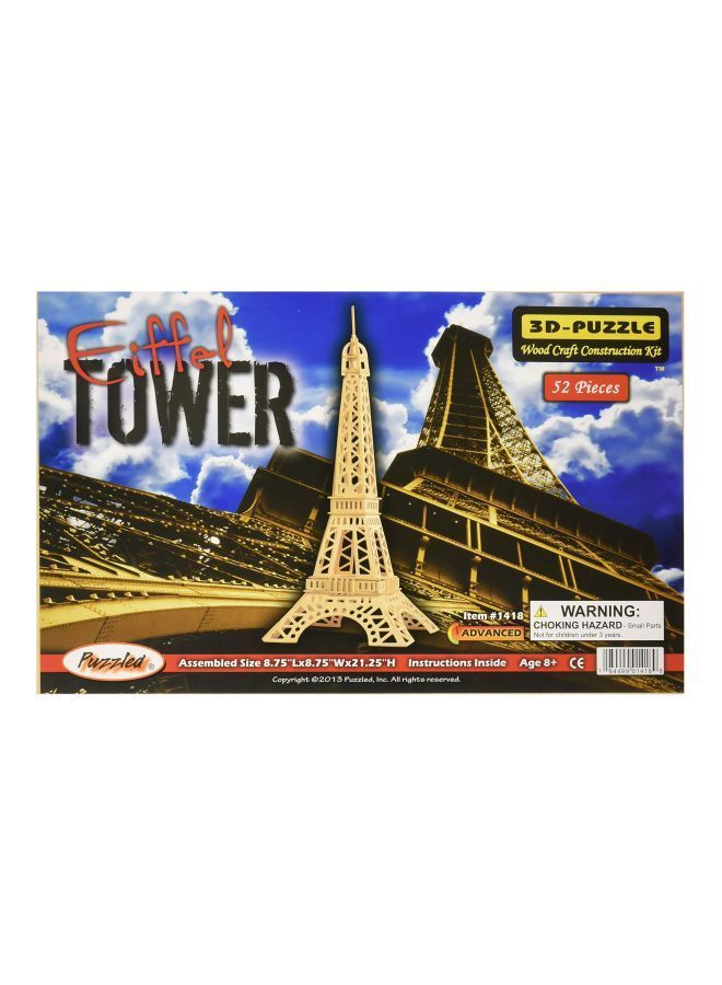 52-Piece Eiffel Tower 3D Puzzle Set 1418