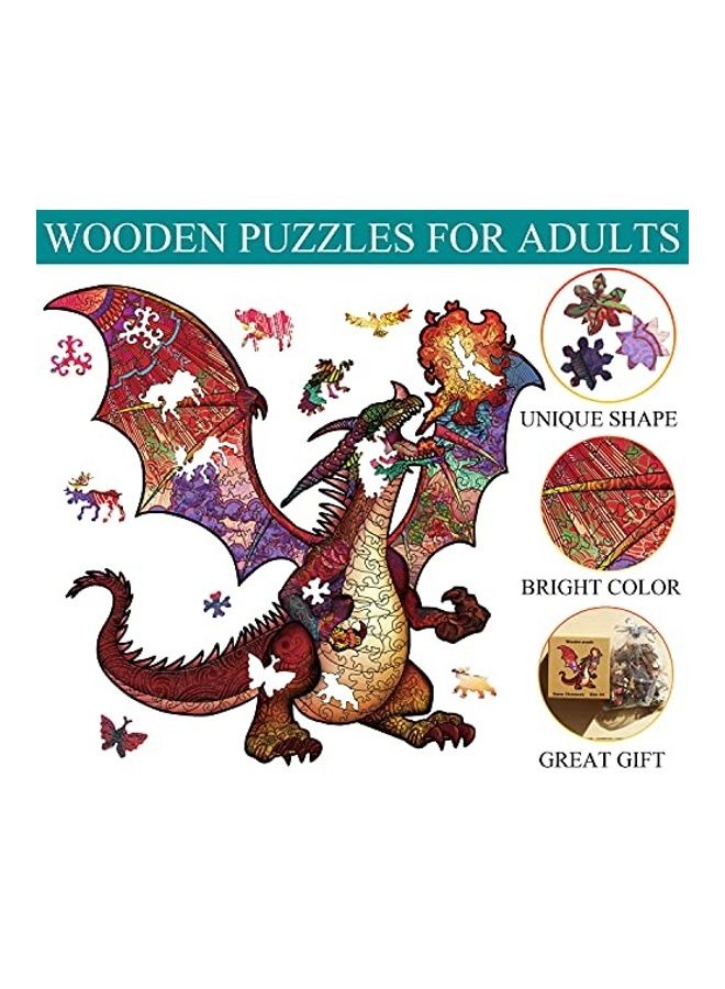 Dragon Themed Wooden Jigsaw Puzzle 11inch