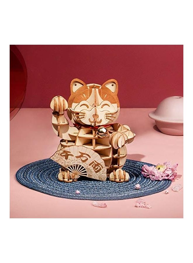 3D Wooden Puzzle Lucky Cat (Plutus Cat) 11cm