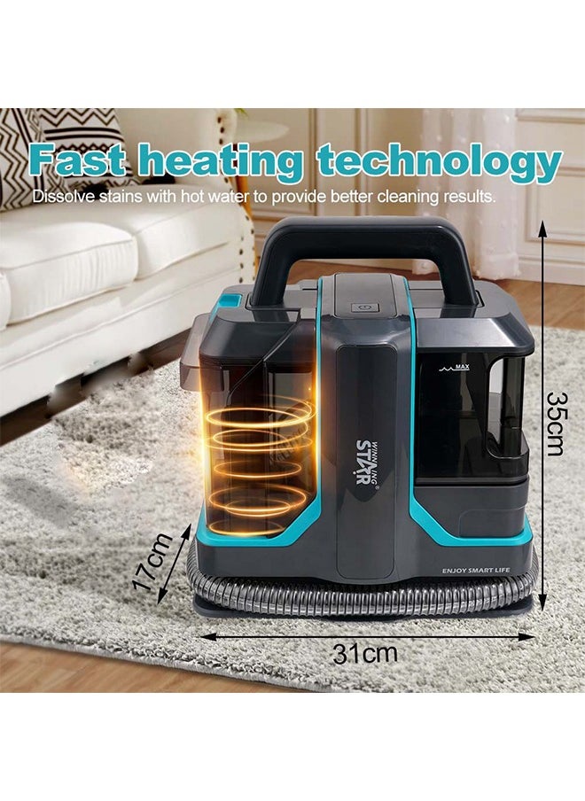 Portable Carpet Spot Cleaner，Wired Dry & Wet Cleaner，Fast Heating，Self-Cleaning，11Kpa Suction Upholstery Multi Surfaces Cleaner For Car Seats, Sofa, Kitchen, Outdoor & More, Removes Spots Spills & Tough Stains