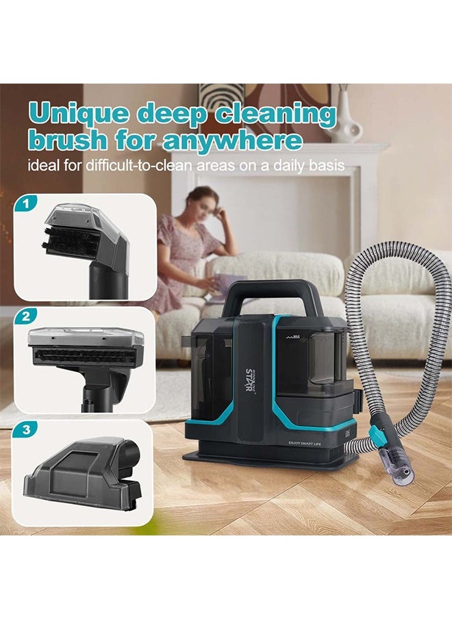 Portable Carpet Spot Cleaner，Wired Dry & Wet Cleaner，Fast Heating，Self-Cleaning，11Kpa Suction Upholstery Multi Surfaces Cleaner For Car Seats, Sofa, Kitchen, Outdoor & More, Removes Spots Spills & Tough Stains