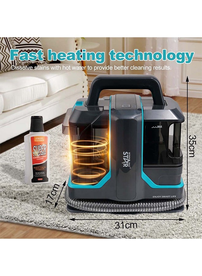 Portable Carpet Spot Cleaner，Wired Dry & Wet Cleaner，Fast Heating，Self-Cleaning，11Kpa Suction Upholstery Multi Surfaces Cleaner For Car Seats, Sofa, Kitchen, Outdoor & More, Removes Spots Spills & Tough Stains