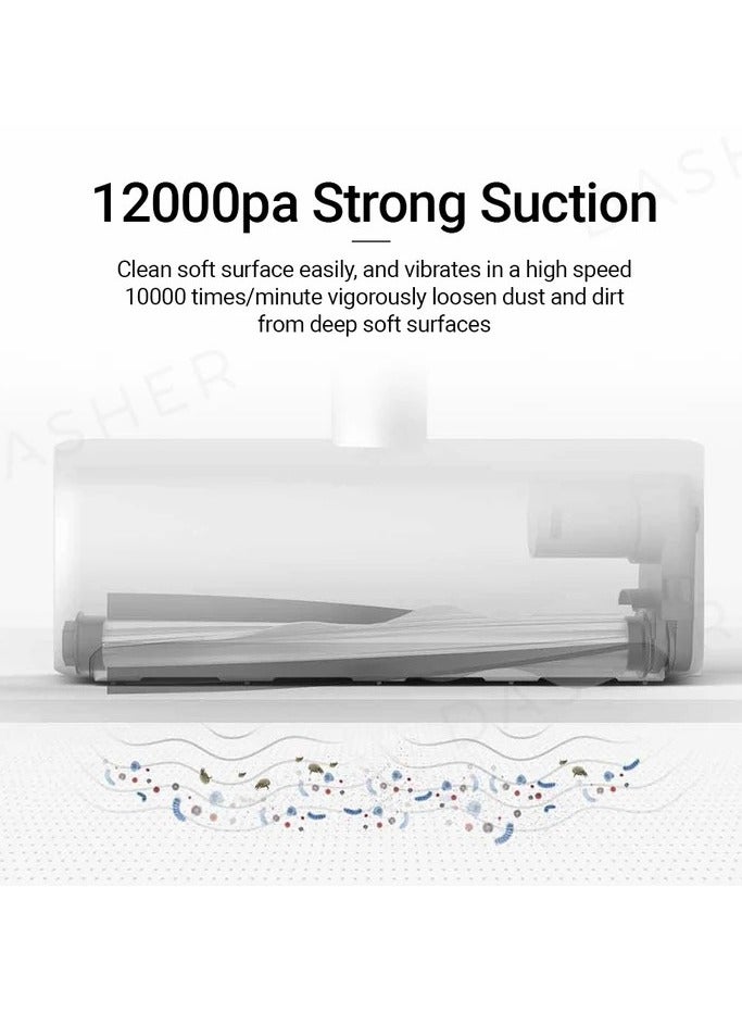 Mijia Handheld Mite Removal Vacuum Cleaner, Multi-effect Filtration 12kpa High Suction UV-C Sterilization Bed Mattress 300 ml 350 W MJCMY01DY White