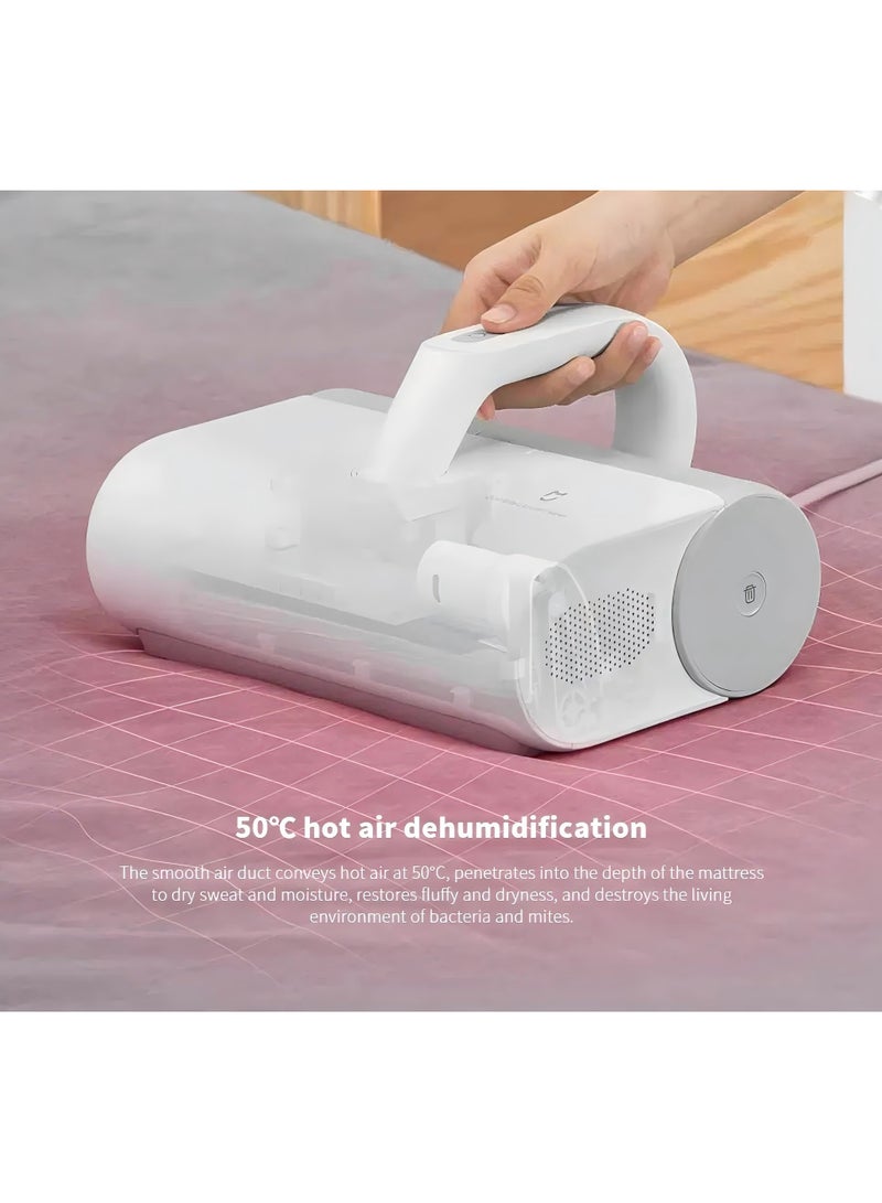 Mijia Handheld Mite Removal Vacuum Cleaner, Multi-effect Filtration 12kpa High Suction UV-C Sterilization Bed Mattress 300 ml 350 W MJCMY01DY White