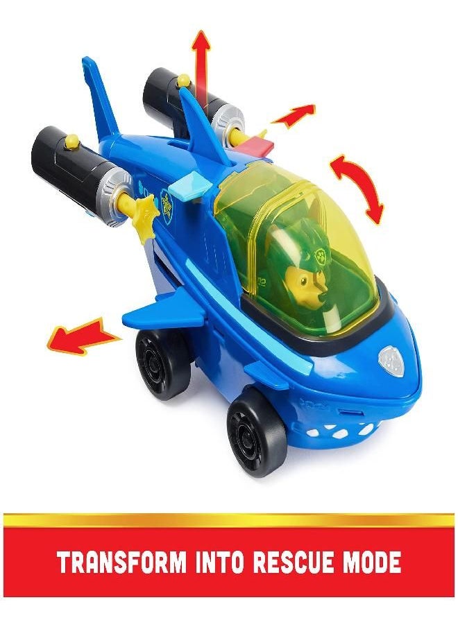 Paw Patrol Aqua Pups, Chase Transforming Shark Vehicle with Collectible Action Figure, Kids Toys for Ages 3 and up