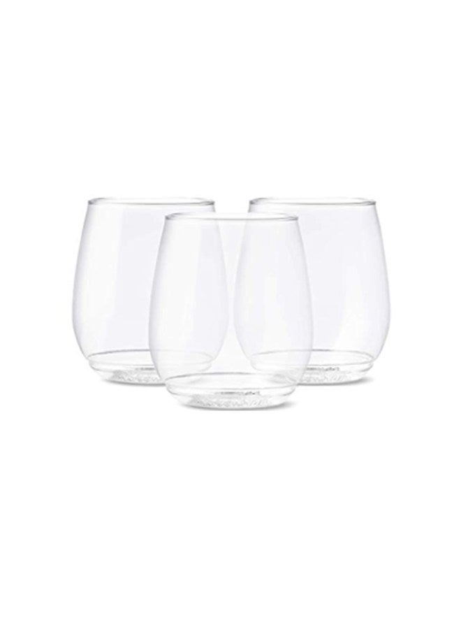 12-Piece Shatterproof Cocktail Glass Clear 10 x 3.6 x 14.2inch