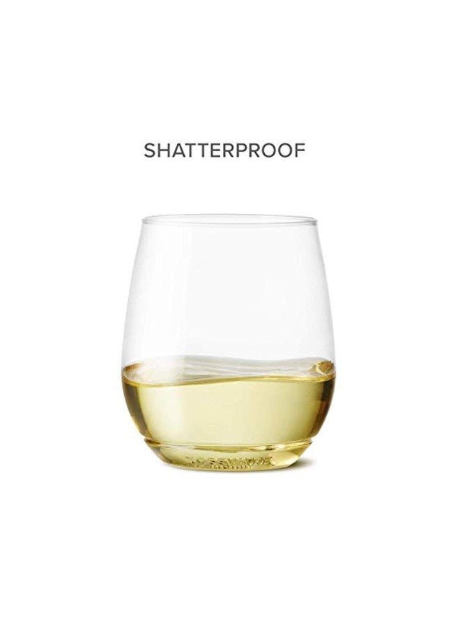 12-Piece Shatterproof Cocktail Glass Clear 10 x 3.6 x 14.2inch