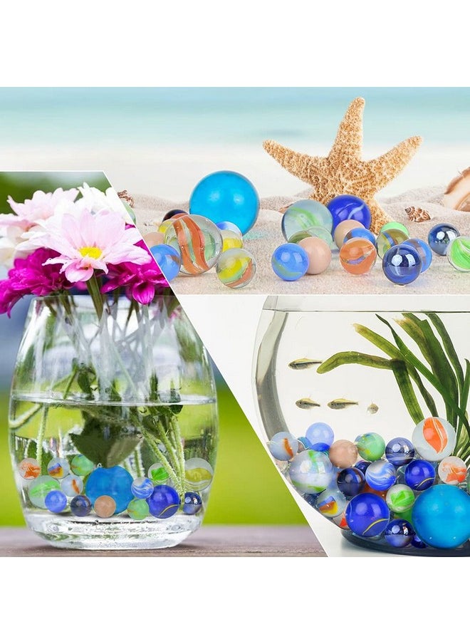 66 Pcs Glass Marbles, 3 Sizes Assorted Colors Bulk Marbles Toy, Variety Of Patterns Marbles For Gifts, Diy And Home Decoration