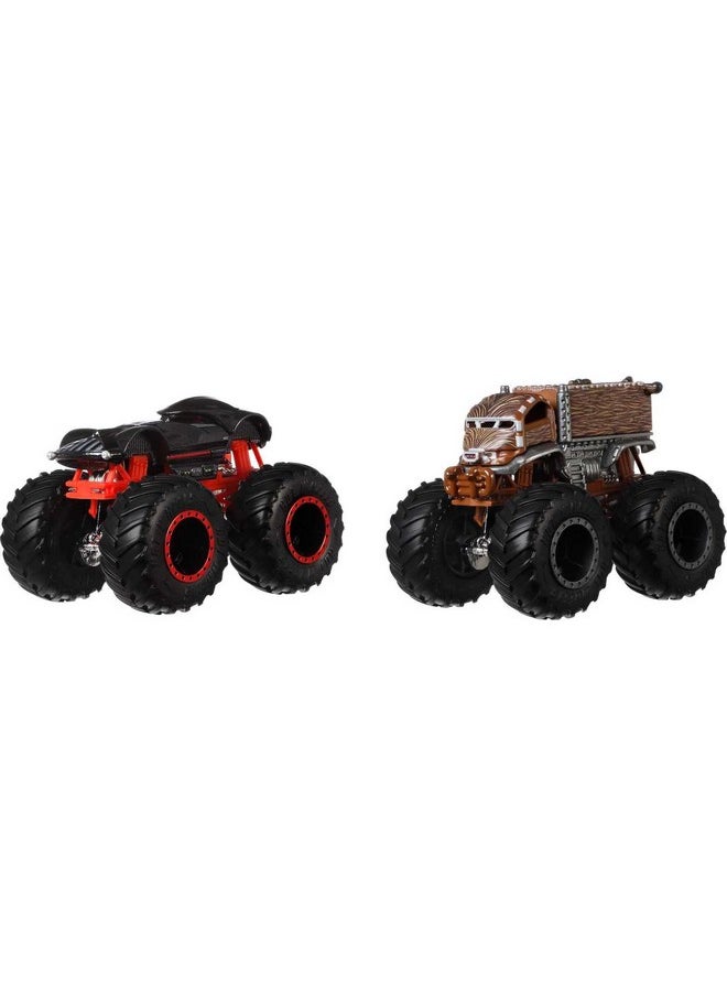 Monster Trucks Toy Trucks 2-Pack, Demolition Doubles Set Of 2 Vehicles In 1:64 Scale, For Kids & Collectors (Styles May Vary)