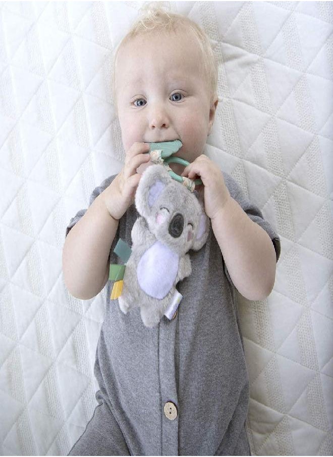 Itzy Ritzy Itzy Pal Infant Toy & Teether; Includes Lovey, Crinkle Sound, Textured Ribbons & Silicone Teether, Koala