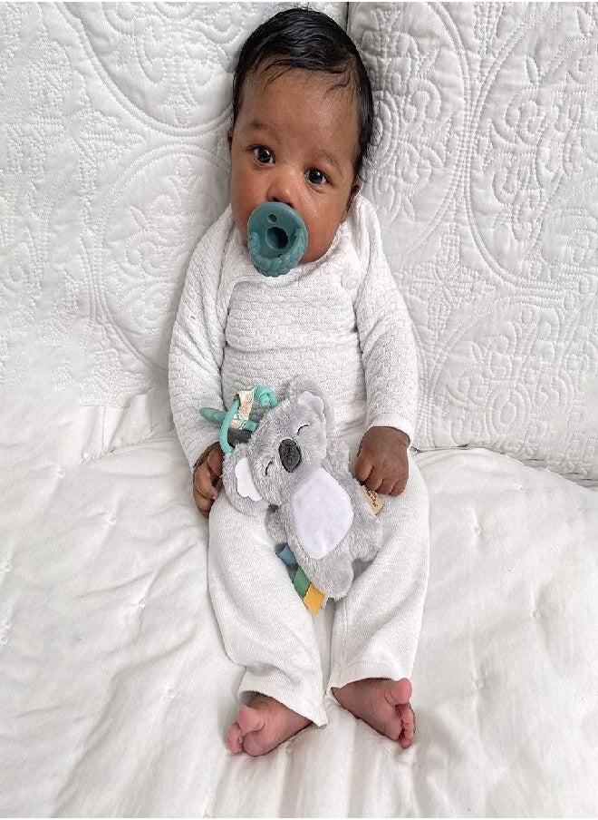 Itzy Ritzy Itzy Pal Infant Toy & Teether; Includes Lovey, Crinkle Sound, Textured Ribbons & Silicone Teether, Koala